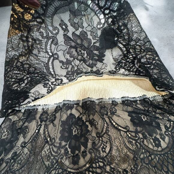 Vintage Y2K Practical Magic Black Lace Cream Whimsigoth Grunge LONG SLEEve - Picture 8 of 16